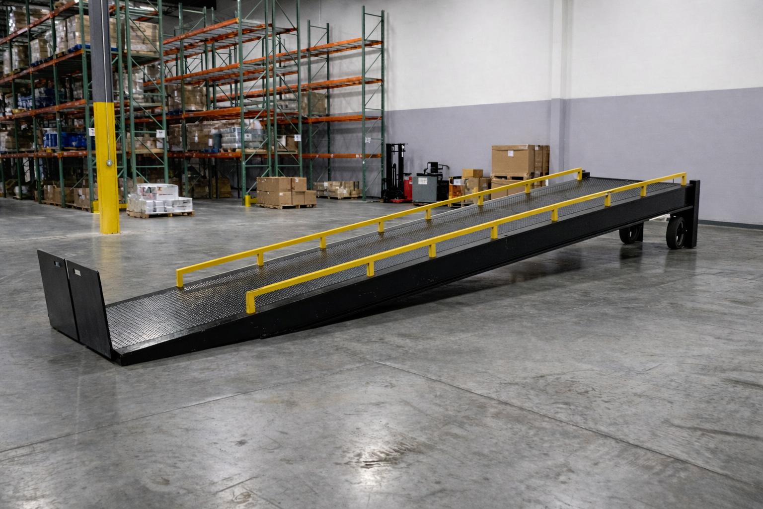 Мобильная погрузочная рампа Т-6/7N 2400 мм с домкратным механизмом подъёма