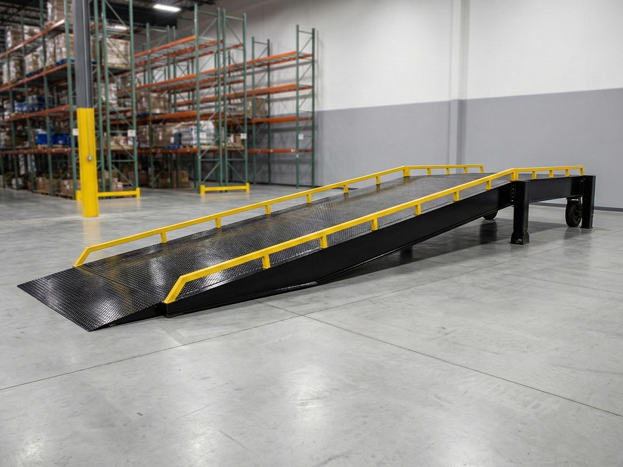 Мобильная погрузочная рампа Т-9/7 — 2000/2400 мм, с домкратным механизмом подъёма